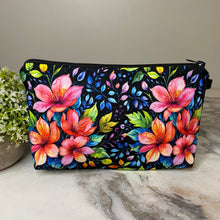 Load image into Gallery viewer, Pouch - Neon Flowers Leaves

