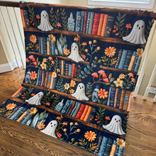 Load image into Gallery viewer, Blanket - Halloween - Ghost Bookshelf
