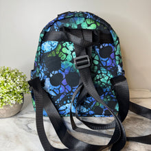 Load image into Gallery viewer, Mini Backpack - Halloween Blue Green Skull
