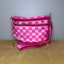 Load image into Gallery viewer, Roni - Checkered - Nylon Crossbody - Hot Pink
