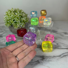 Load image into Gallery viewer, Squishy Toy - Ice Ice Baby Rounded Glitter Cube
