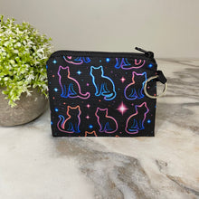 Load image into Gallery viewer, Mini Pouch - Neon Cat Outline
