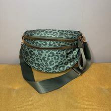 Load image into Gallery viewer, The Roni Nylon Crossbody - Animal Print Dark Green
