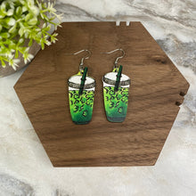Load image into Gallery viewer, Wooden Dangle Earrings - St. Patrick’s Day - #12
