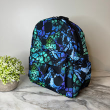 Load image into Gallery viewer, Mini Backpack - Halloween Blue Green Skull
