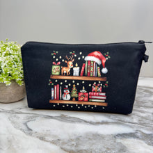 Load image into Gallery viewer, Pouch - Holiday Christmas - Winter Book Shelf
