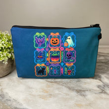 Load image into Gallery viewer, Pouch - Halloween Fall - Halloween Neon Things on Teal
