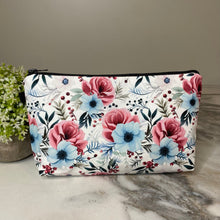 Load image into Gallery viewer, Pouch - Floral Cranberry &amp; Blue
