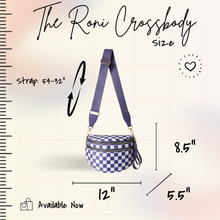 Load image into Gallery viewer, The Roni Nylon Crossbody - Black Gingham Daisy Floral
