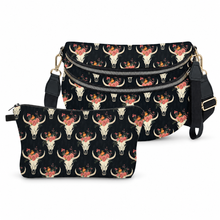 Load image into Gallery viewer, Bundled Set - Roni &amp; Pouch - Bull Skull Floral
