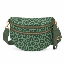 Load image into Gallery viewer, The Roni Nylon Crossbody - Animal Print Dark Green
