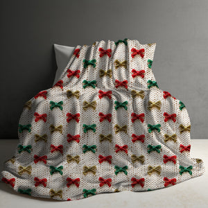 Blanket - Christmas - Knit Bow - PREORDER ENDS 10/10