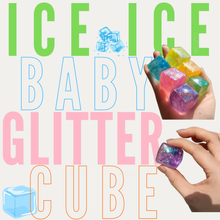 Load image into Gallery viewer, Squishy Toy - Ice Ice Baby Rounded Glitter Cube

