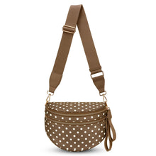 Load image into Gallery viewer, The Roni Nylon Crossbody - Chocolate Polkadot
