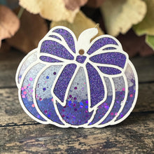 Load image into Gallery viewer, Purple Sparkle Pumpkin Freshie
