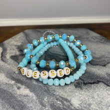 Load image into Gallery viewer, Bracelet Pack - Blessed - Blue
