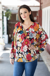 Totally Poppin' Floral Long Sleeve