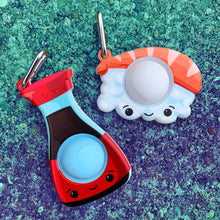 Load image into Gallery viewer, OMG Mega Pop Best Friend Keychain Toy - Sushi &amp; Soy Sauce

