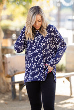 Load image into Gallery viewer, Navy and Daisy Long Sleeve Top
