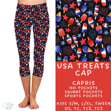 Load image into Gallery viewer, Ready To Ship - USA Treats Capri Leggings
