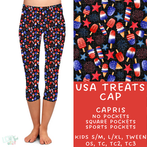 Ready To Ship - USA Treats Capri Leggings