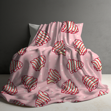 Load image into Gallery viewer, Blanket - Christmas - Pink Christmas Tree Cakes - PREORDER ENDS 10/10
