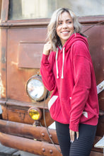 Load image into Gallery viewer, Red Sherpa Lined Hoodie
