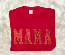 Load image into Gallery viewer, MAMA (RED GLITTER PATCH) RED Sweatshirt
