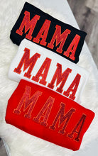 Load image into Gallery viewer, MAMA (RED GLITTER PATCH) WHITE Sweatshirt
