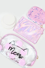 Load image into Gallery viewer, Pretty Kitty - Cosmetic Bag Trio
