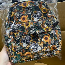 Load image into Gallery viewer, Mini Backpack - Skull Sunflower
