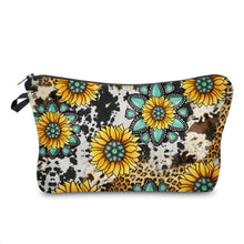 Load image into Gallery viewer, Pouch - Floral Sunflower, Turquoise
