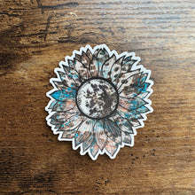 Load image into Gallery viewer, Vinyl Sticker - Turquoise Cow Sunflower
