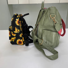 Load image into Gallery viewer, Mini Backpack, Pouch, &amp; Mini Pouch Bundled Set - Sunflower On Black
