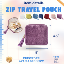Load image into Gallery viewer, Zip Travel Pouch - Jewelry Storage - PREORDER
