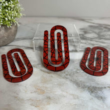 Load image into Gallery viewer, Jumbo Paperclip - Spiderweb Red
