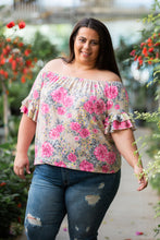 Load image into Gallery viewer, Summer Blooms Ruffle Sleeve Top
