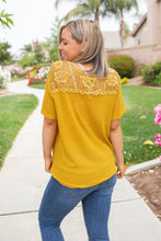 Load image into Gallery viewer, Spirited Front Tie Top in Mustard
