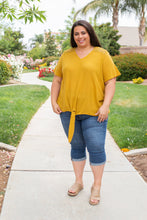 Load image into Gallery viewer, Spirited Front Tie Top in Mustard
