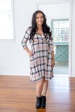 Load image into Gallery viewer, Fall Plaid Surplice Dress
