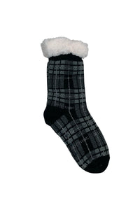 Plaid Fleece Lined Socks