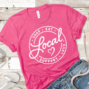SHOP, EAT, SUPPORT, LOVE, LOCAL