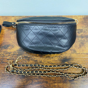 Roni Fanny Sling Crossbody - Quilted Faux Leather