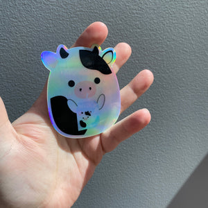 Vinyl Sticker - Holographic Milk Cow
