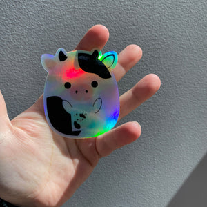 Vinyl Sticker - Holographic Milk Cow