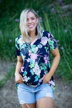 Load image into Gallery viewer, Digital Floral Short Sleeve Top
